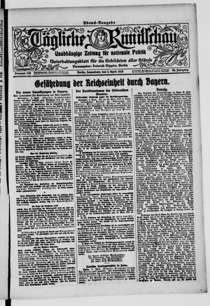Tägliche Rundschau on Apr 5, 1919