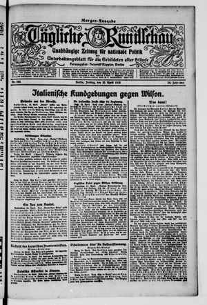Tägliche Rundschau on Apr 25, 1919