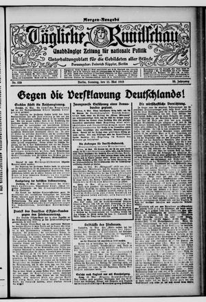 Tägliche Rundschau vom 11.05.1919