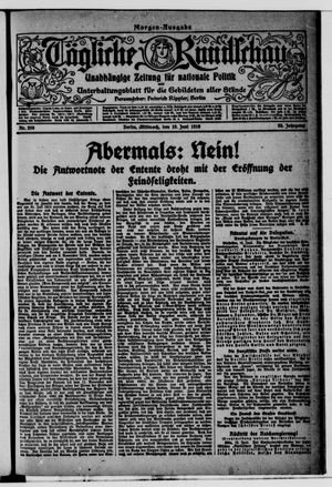 Tägliche Rundschau vom 18.06.1919