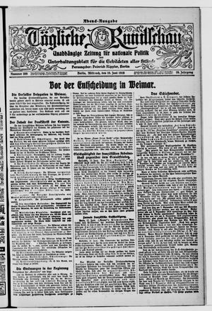 Tägliche Rundschau vom 18.06.1919