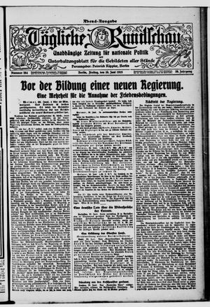 Tägliche Rundschau vom 20.06.1919