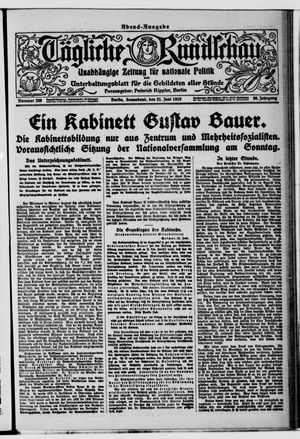 Tägliche Rundschau vom 21.06.1919