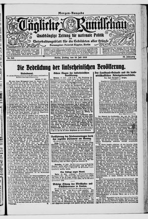 Tägliche Rundschau on Jul 18, 1919