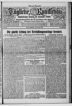Tägliche Rundschau on Jul 23, 1919