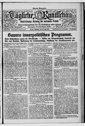 Tägliche Rundschau on Jul 23, 1919