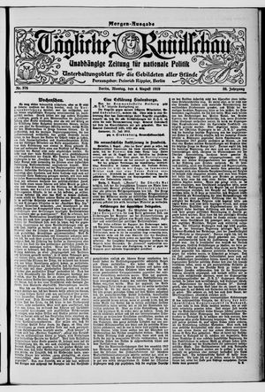 Tägliche Rundschau on Aug 4, 1919