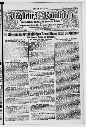 Tägliche Rundschau on Aug 15, 1919
