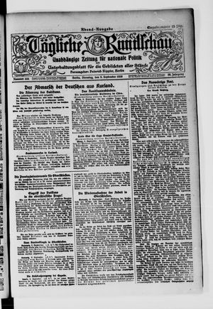Tägliche Rundschau vom 09.09.1919