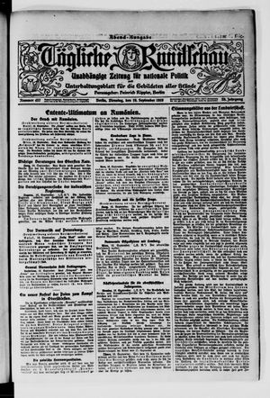 Tägliche Rundschau vom 16.09.1919