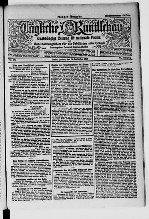 Tägliche Rundschau vom 26.09.1919