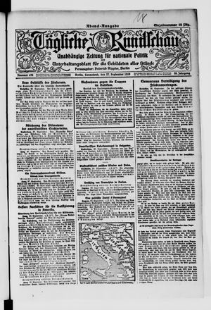 Tägliche Rundschau vom 27.09.1919