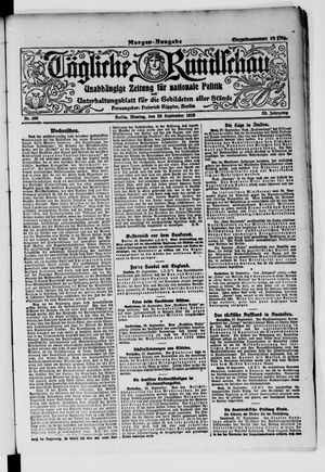 Tägliche Rundschau vom 29.09.1919