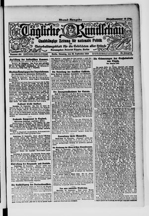 Tägliche Rundschau vom 30.09.1919