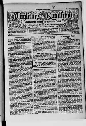Tägliche Rundschau on Oct 12, 1919