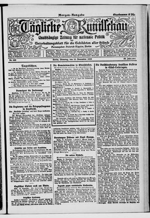 Tägliche Rundschau vom 11.11.1919