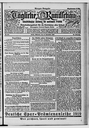 Tägliche Rundschau on Nov 12, 1919