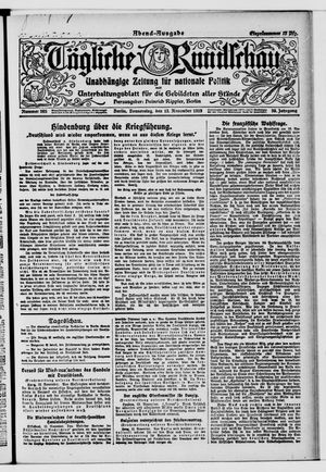 Tägliche Rundschau on Nov 13, 1919