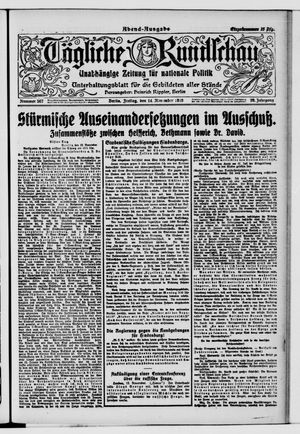 Tägliche Rundschau vom 14.11.1919