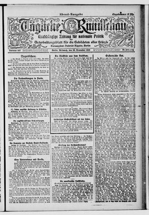 Tägliche Rundschau on Nov 26, 1919