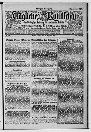Tägliche Rundschau on Dec 21, 1919