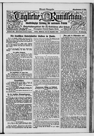 Tägliche Rundschau vom 24.12.1919