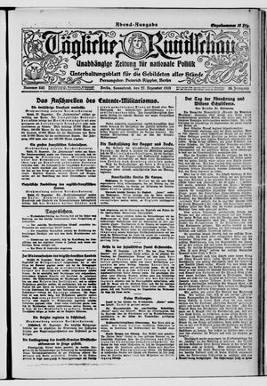 Tägliche Rundschau on Dec 27, 1919