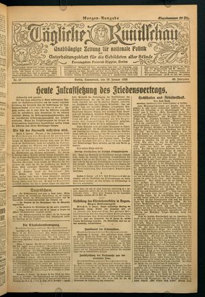 Tägliche Rundschau on Jan 10, 1920