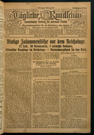 Tägliche Rundschau on Jan 14, 1920