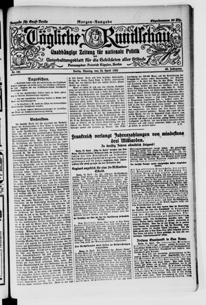 Tägliche Rundschau on Apr 26, 1920