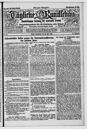 Tägliche Rundschau vom 22.05.1920
