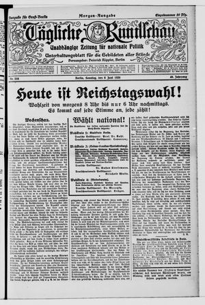 Tägliche Rundschau on Jun 6, 1920