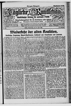 Tägliche Rundschau on Jun 17, 1920