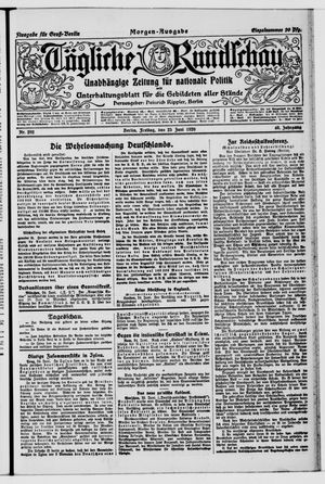 Tägliche Rundschau on Jun 25, 1920