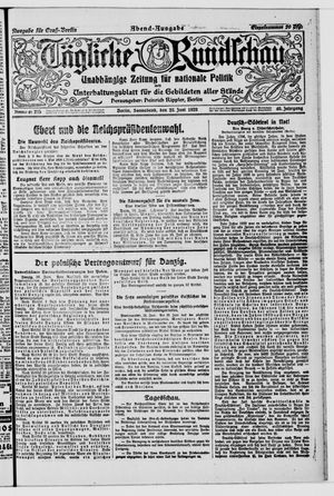 Tägliche Rundschau vom 26.06.1920