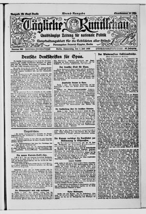 Tägliche Rundschau vom 01.07.1920