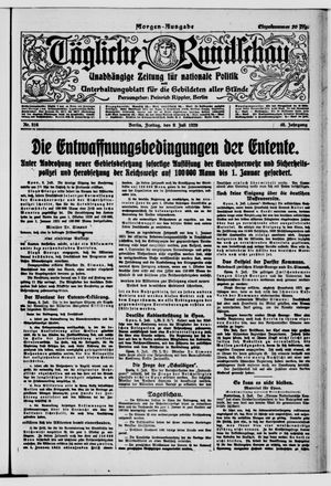 Tägliche Rundschau vom 09.07.1920