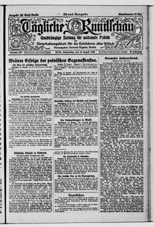 Tägliche Rundschau vom 19.08.1920