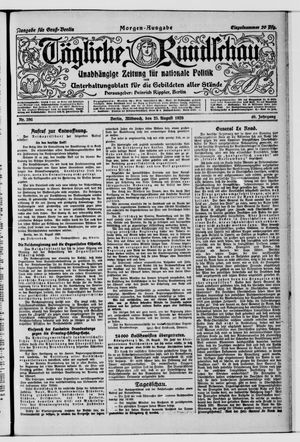 Tägliche Rundschau vom 25.08.1920