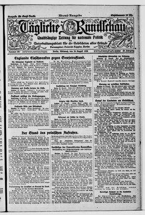 Tägliche Rundschau vom 25.08.1920