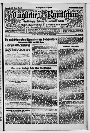 Tägliche Rundschau vom 26.08.1920