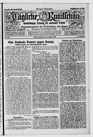 Tägliche Rundschau vom 27.08.1920
