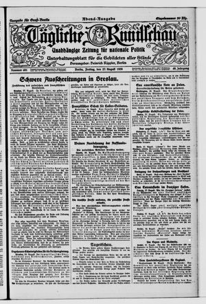 Tägliche Rundschau vom 27.08.1920