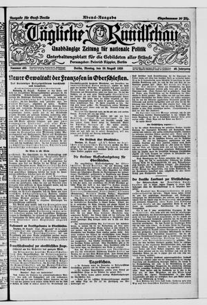Tägliche Rundschau vom 30.08.1920