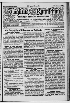 Tägliche Rundschau vom 04.09.1920