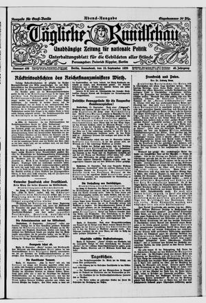 Tägliche Rundschau vom 18.09.1920