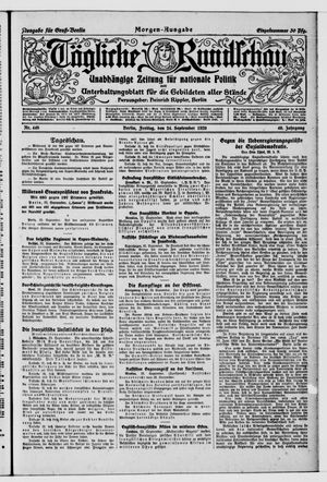 Tägliche Rundschau vom 24.09.1920