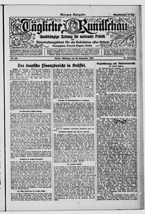 Tägliche Rundschau vom 29.09.1920