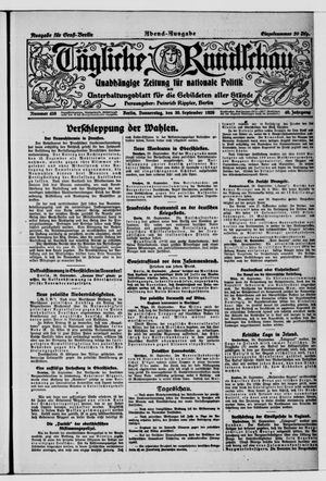 Tägliche Rundschau vom 30.09.1920