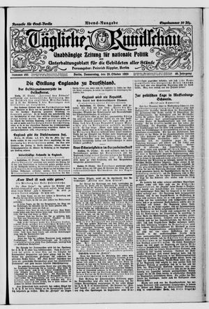 Tägliche Rundschau vom 28.10.1920